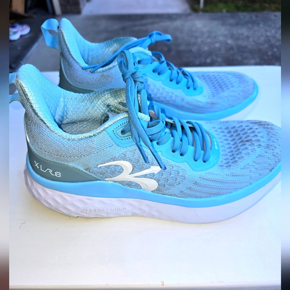 Gdefy Gravity Defyer XLR8 Light Blue Lace Up Running Shoes TB9034FUW Women's 7.5